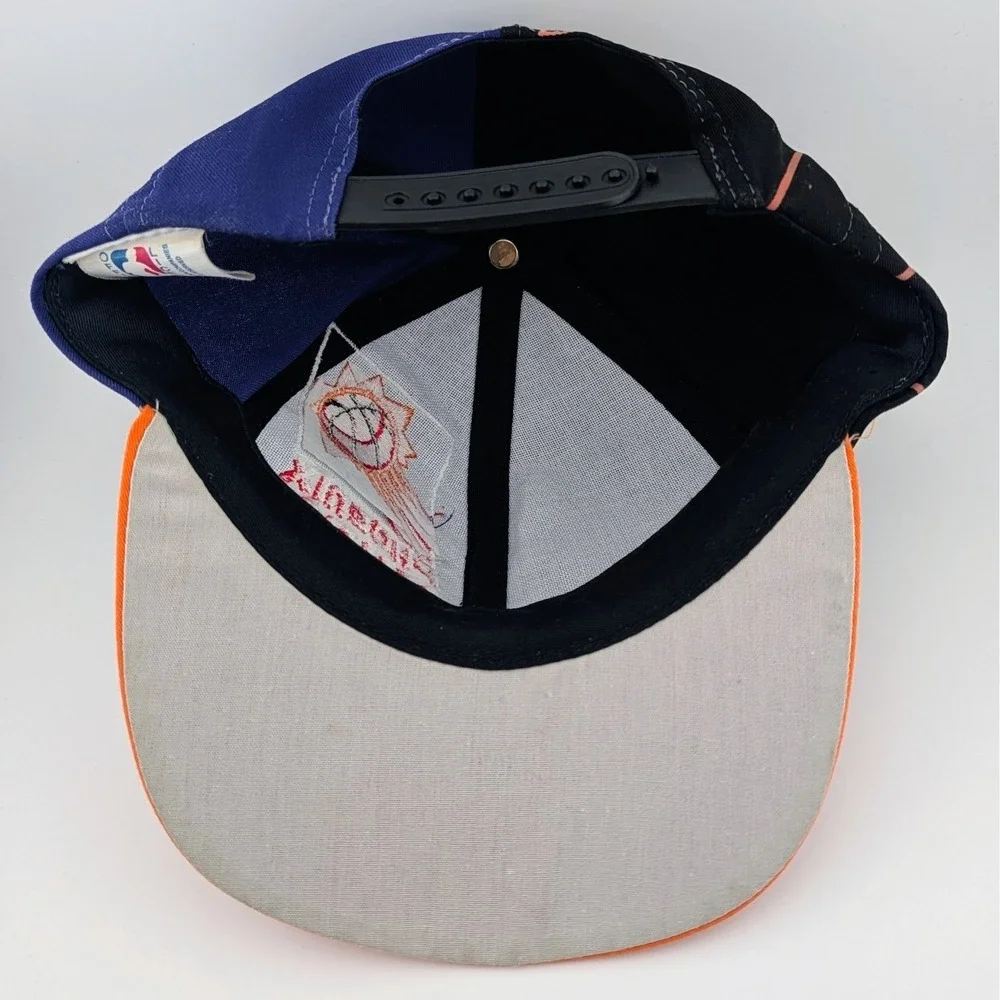 Vintage Phoenix Suns‎ 90s Drew Pearson Snapback Hat Youth NBA Split Panel